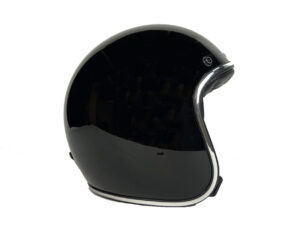 Capacete Vintage Preto Brilhante (L)